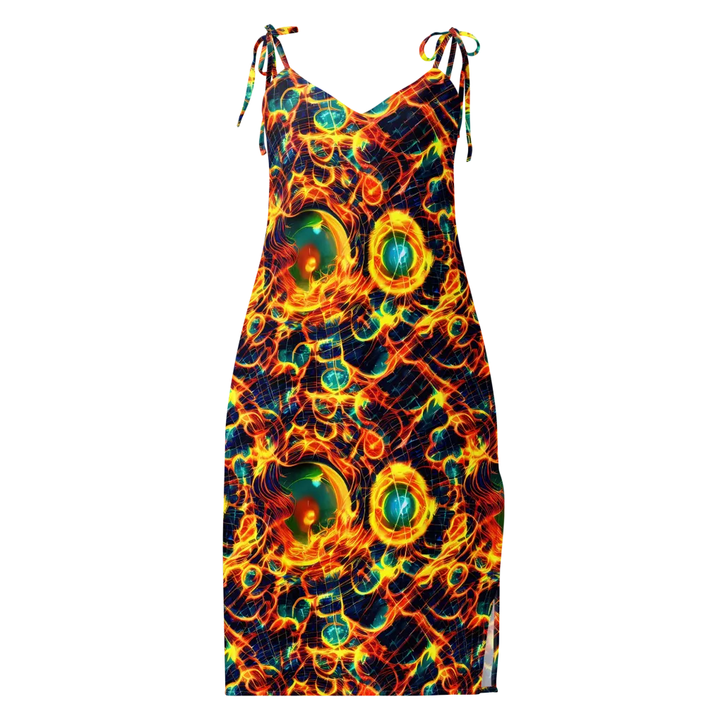Inferno Grid on Slip Dress — Front