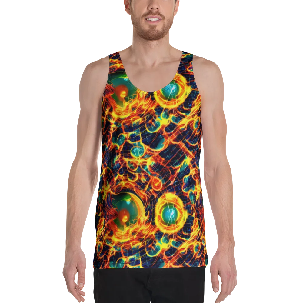 Inferno Grid on Men's Tank Top — Front