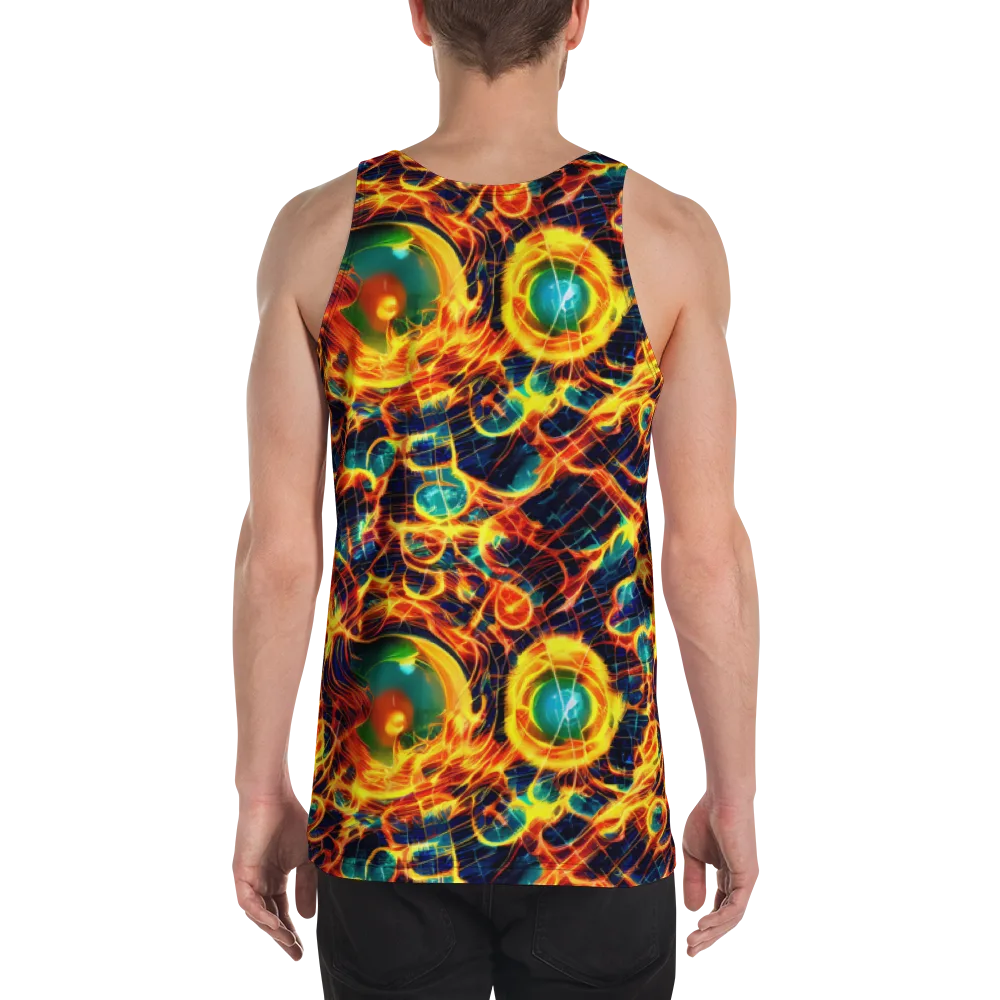 Inferno Grid on Men's Tank Top — Back