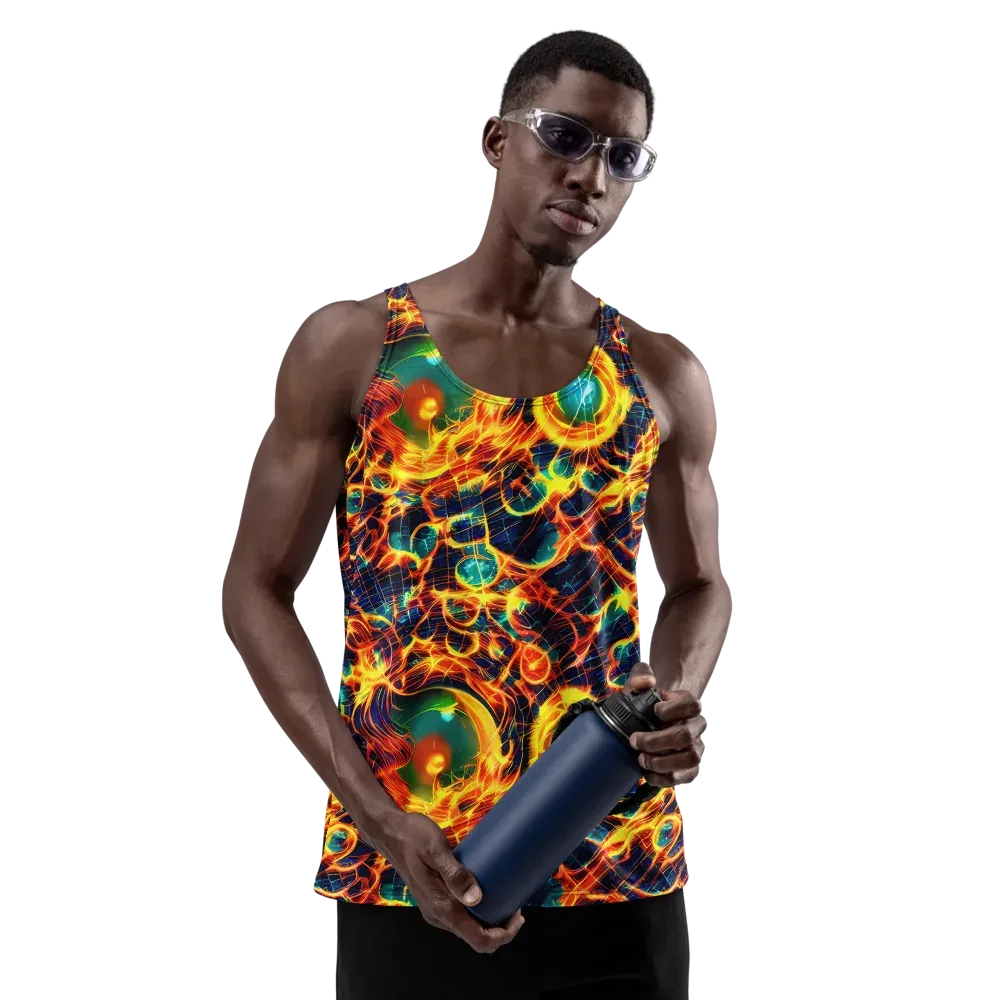 Inferno Grid on Men's Tank Top — Front
