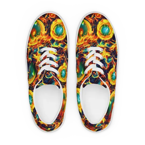 Inferno Grid on a Men's Lace-Up Canvas Shoes