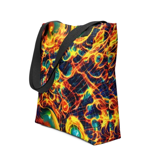 Inferno Grid on a Tote Bag