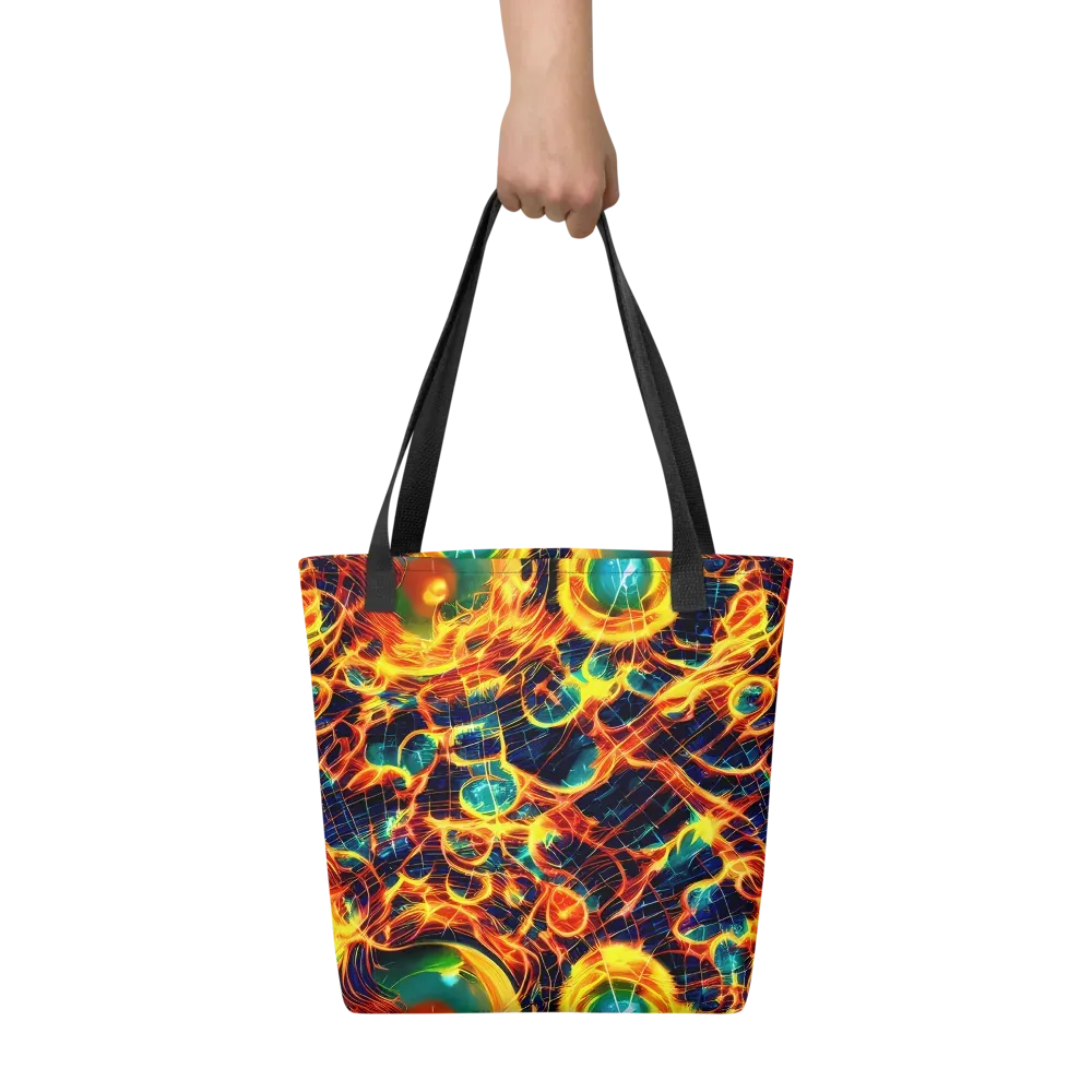 Inferno Grid on Tote Bag — Front
