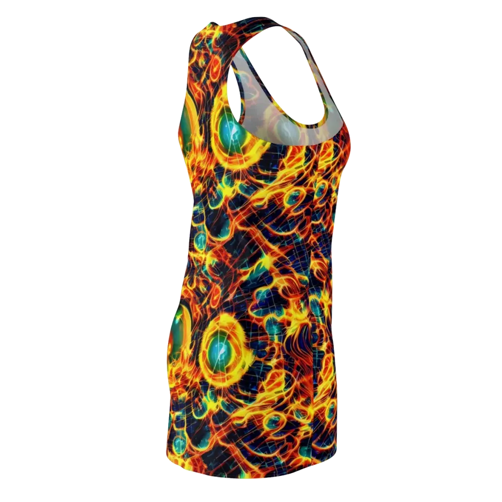 Inferno Grid on Racerback Dress — Back Side