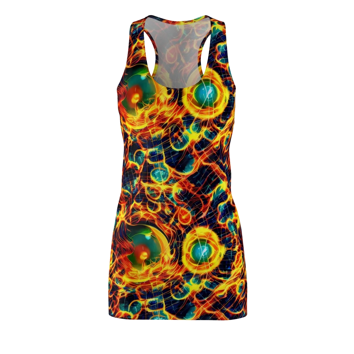 Inferno Grid on Racerback Dress — Front