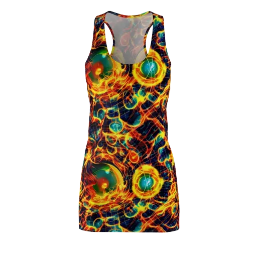 Inferno Grid on a Racerback Dress