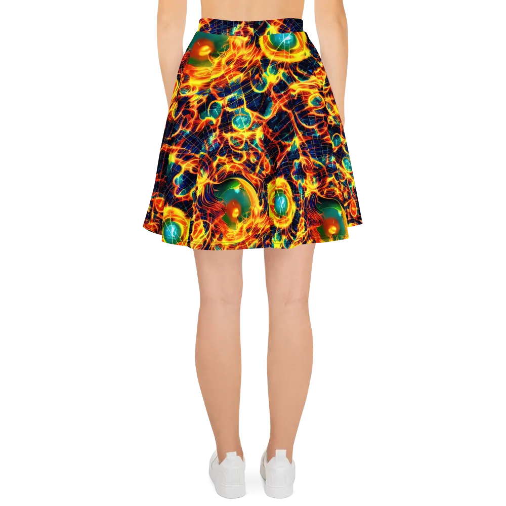 Inferno Grid on Skater Skirt — Back
