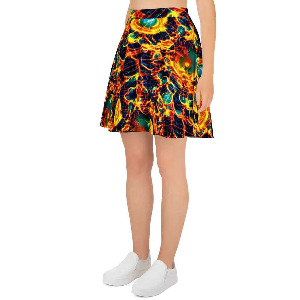 Inferno Grid on Skater Skirt — Left