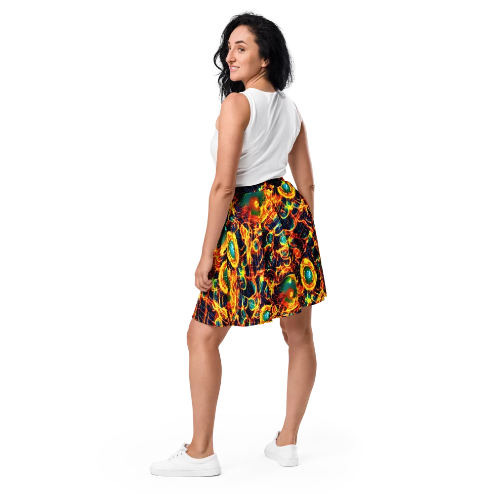 Inferno Grid on Skater Skirt — Back