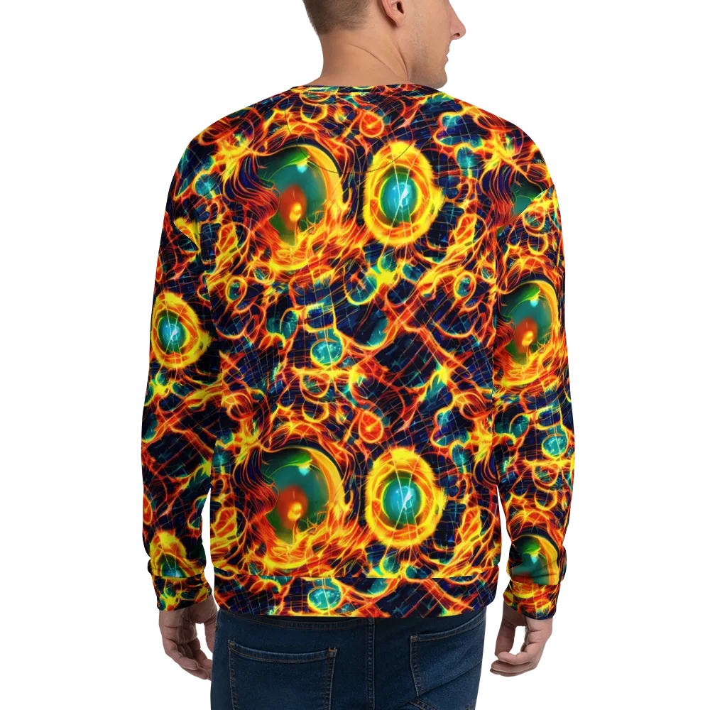 Inferno Grid on Sweatshirt — Back