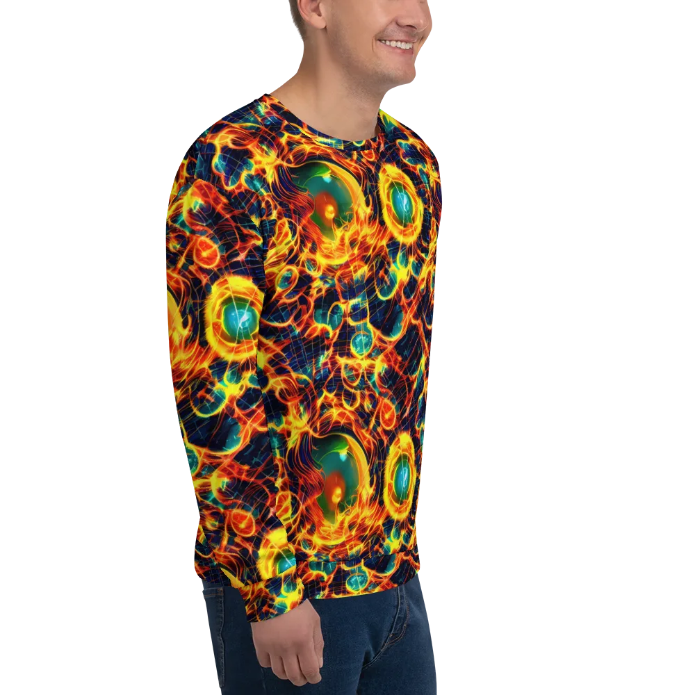 Inferno Grid on Sweatshirt — Right Front