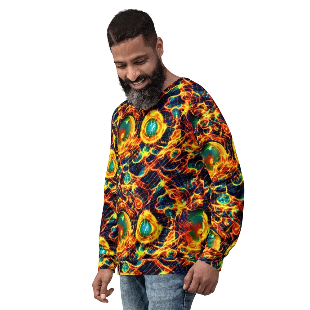 Inferno Grid on Sweatshirt — Left Front