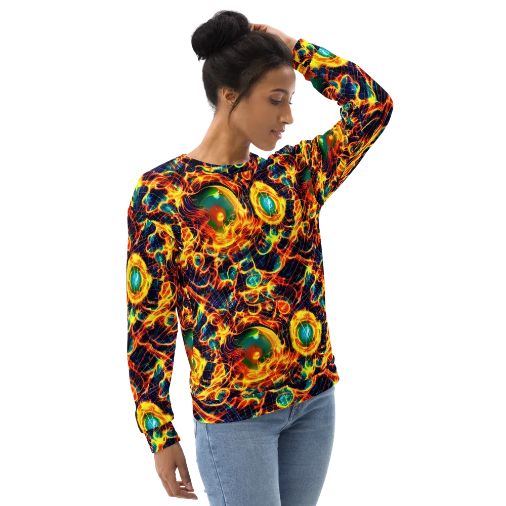 Inferno Grid on Sweatshirt — Right Front