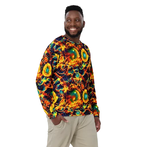 Inferno Grid on a Sweatshirt