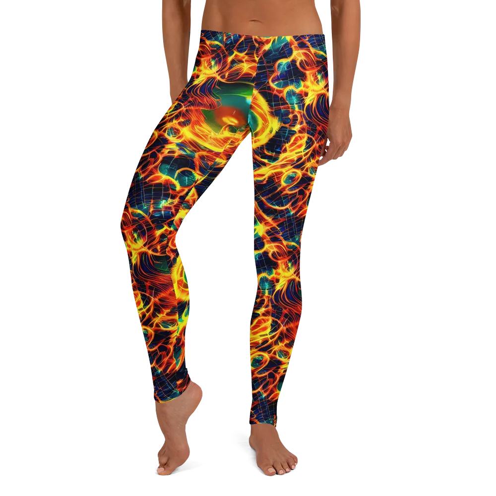 Inferno Grid on Leggings — Front