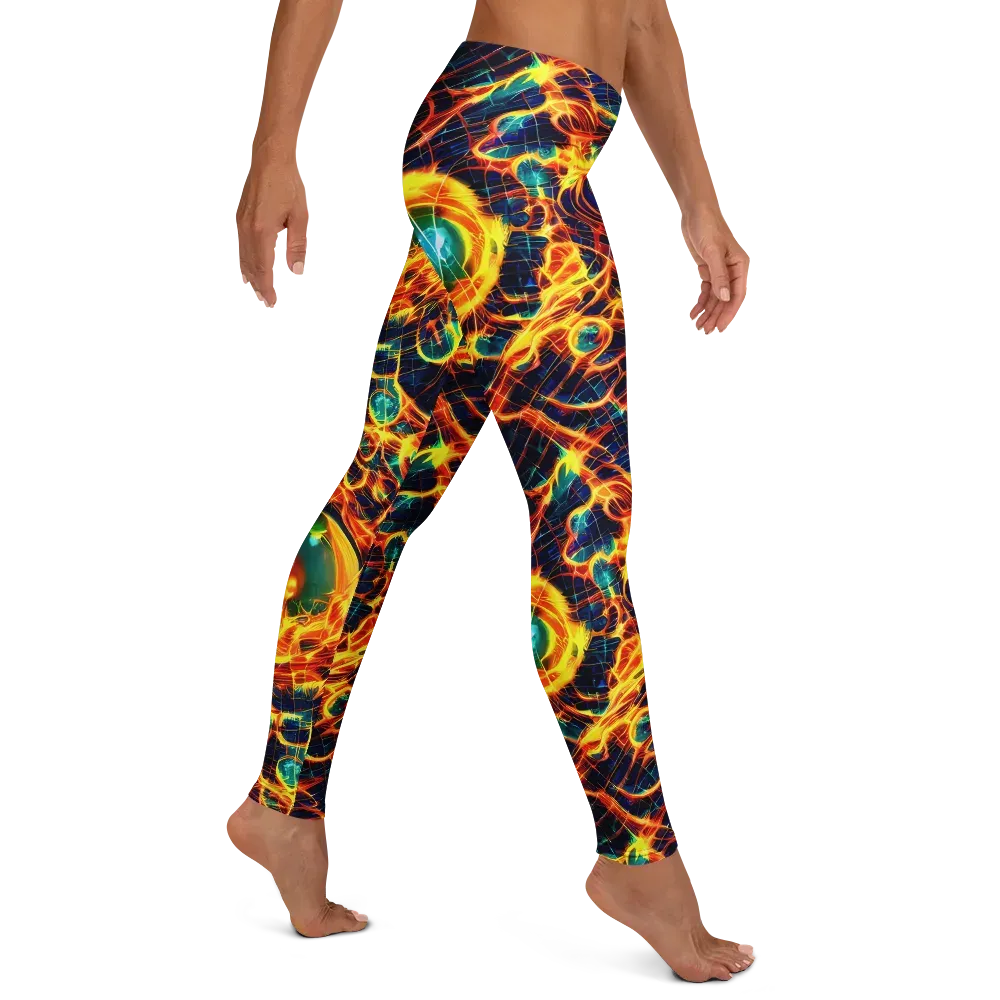 Inferno Grid on Leggings — Right