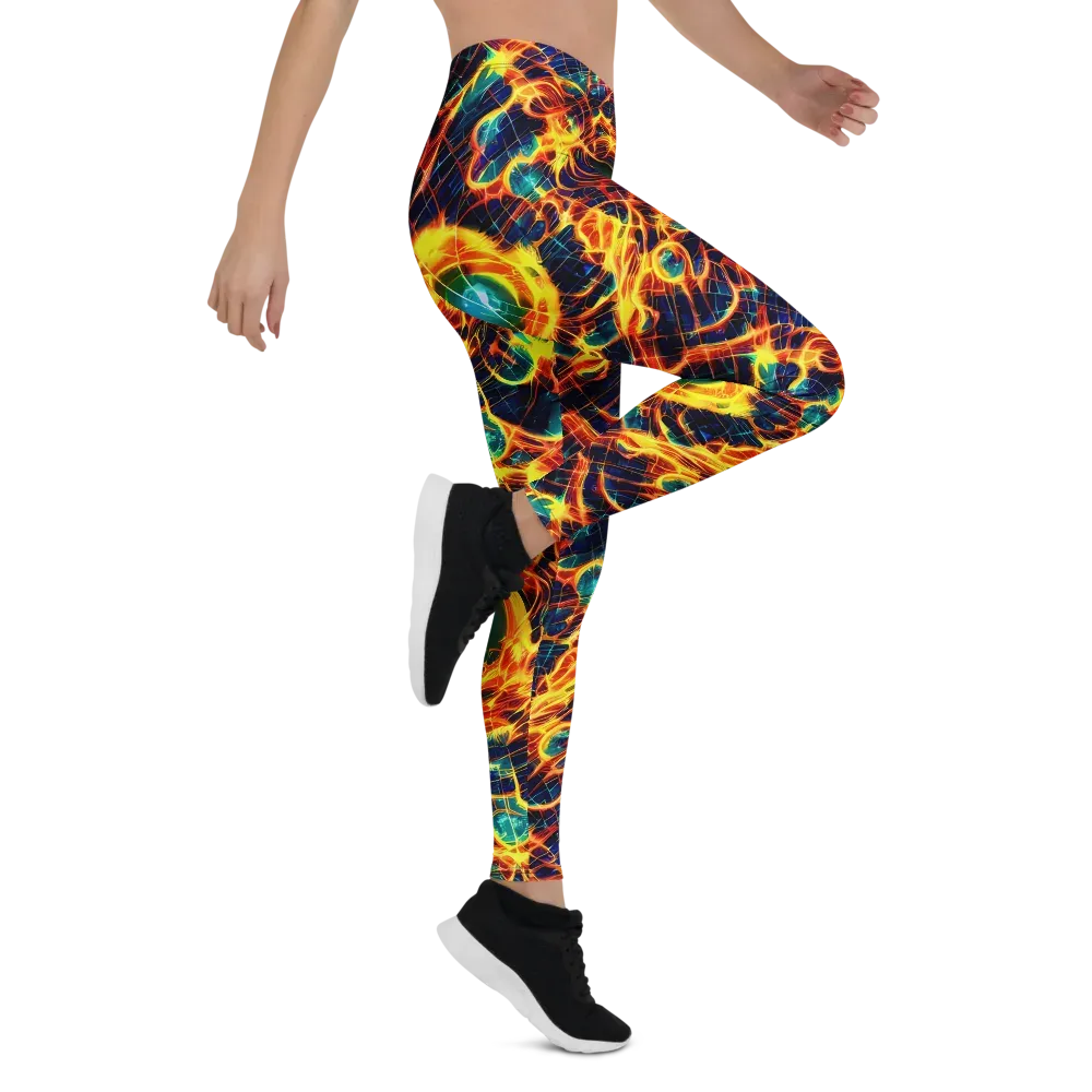 Inferno Grid on Leggings — Right