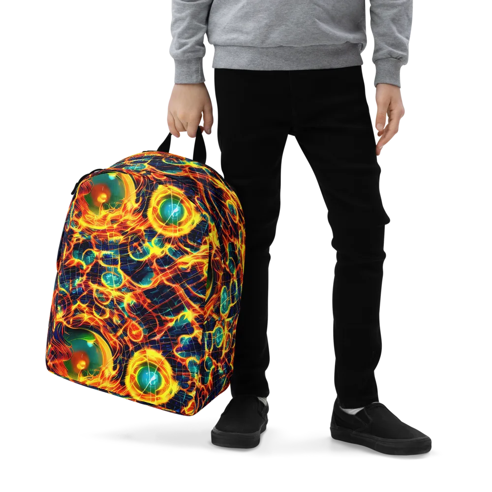 Inferno Grid on Minimalist Backpack — Zoomed-in
