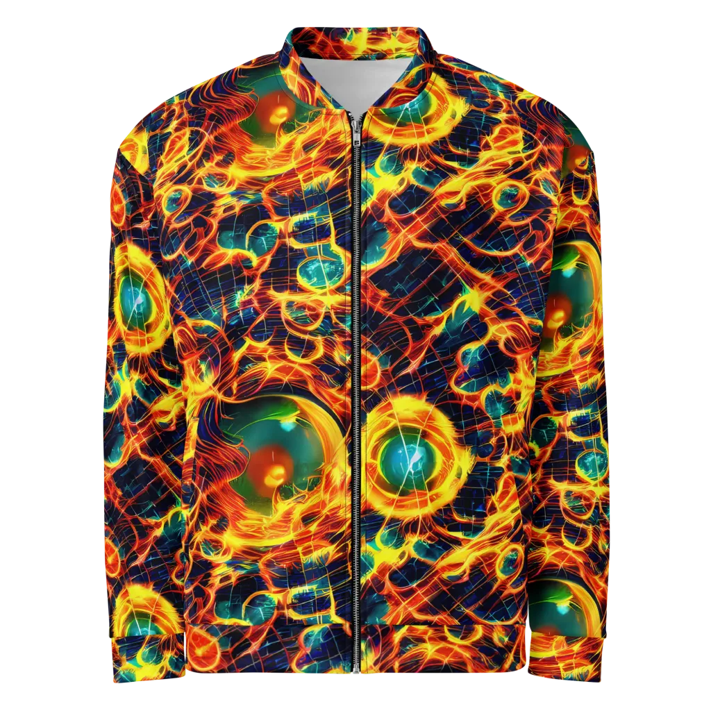 Inferno Grid on Bomber Jacket — Front