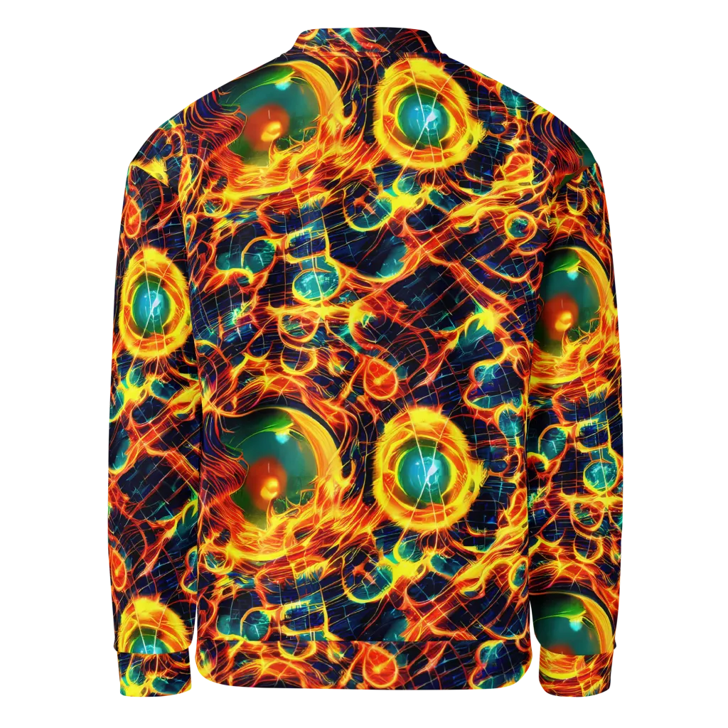 Inferno Grid on Bomber Jacket — Back