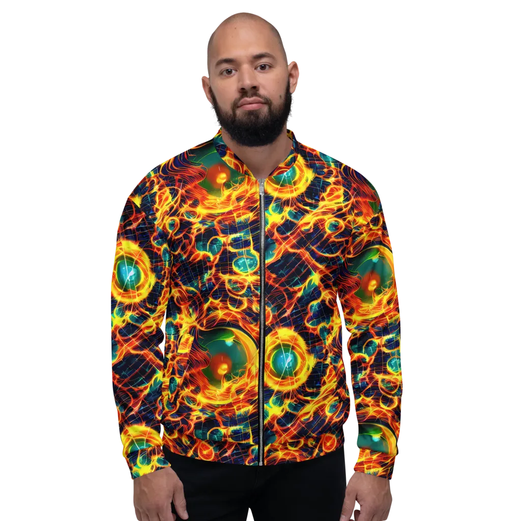Inferno Grid on Bomber Jacket — Front