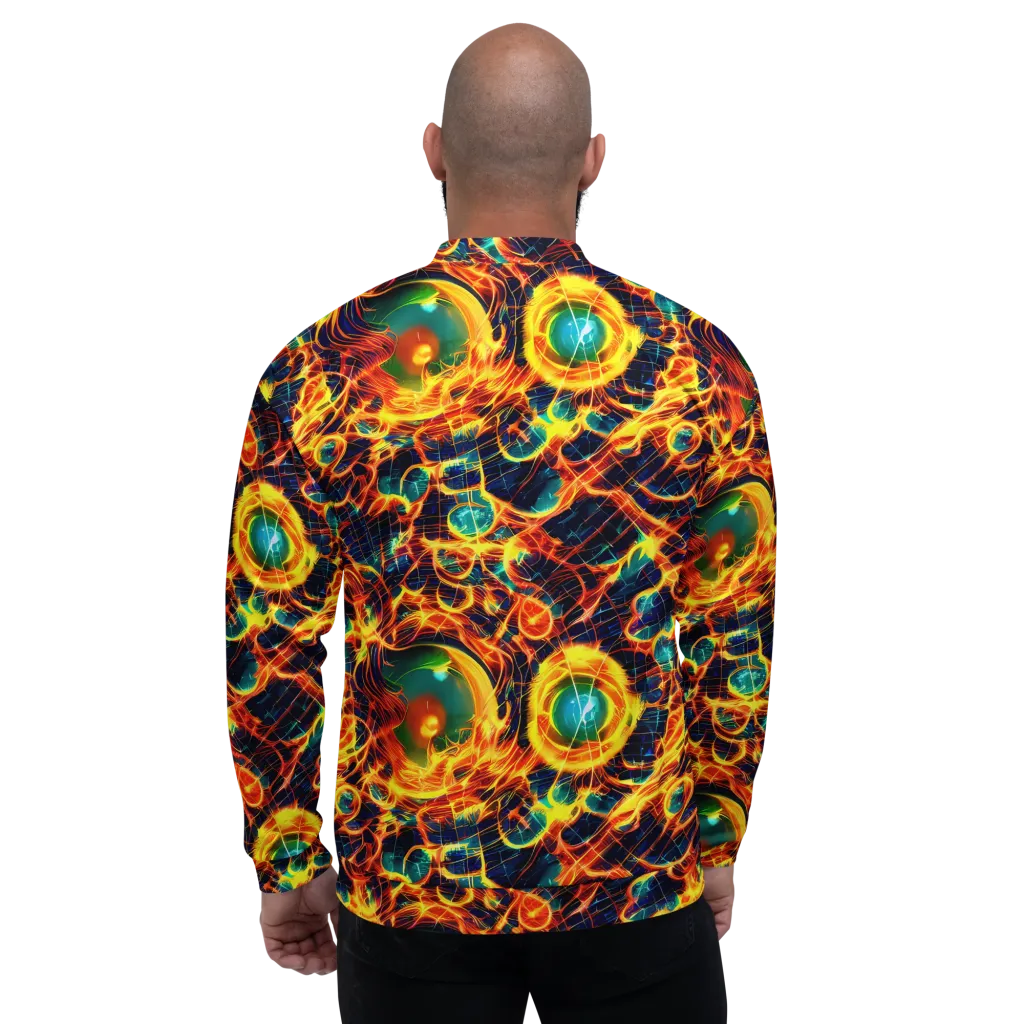 Inferno Grid on Bomber Jacket — Back