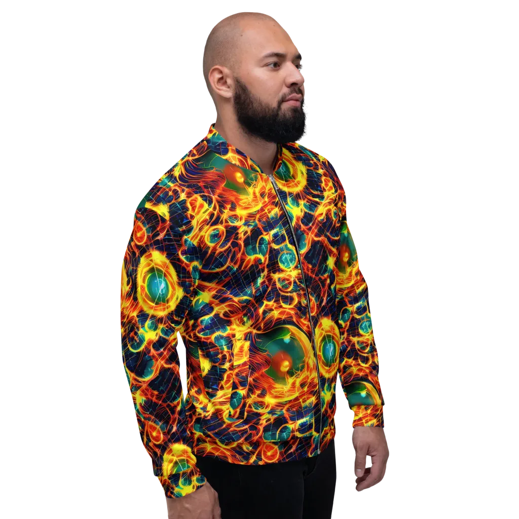 Inferno Grid on Bomber Jacket — Right