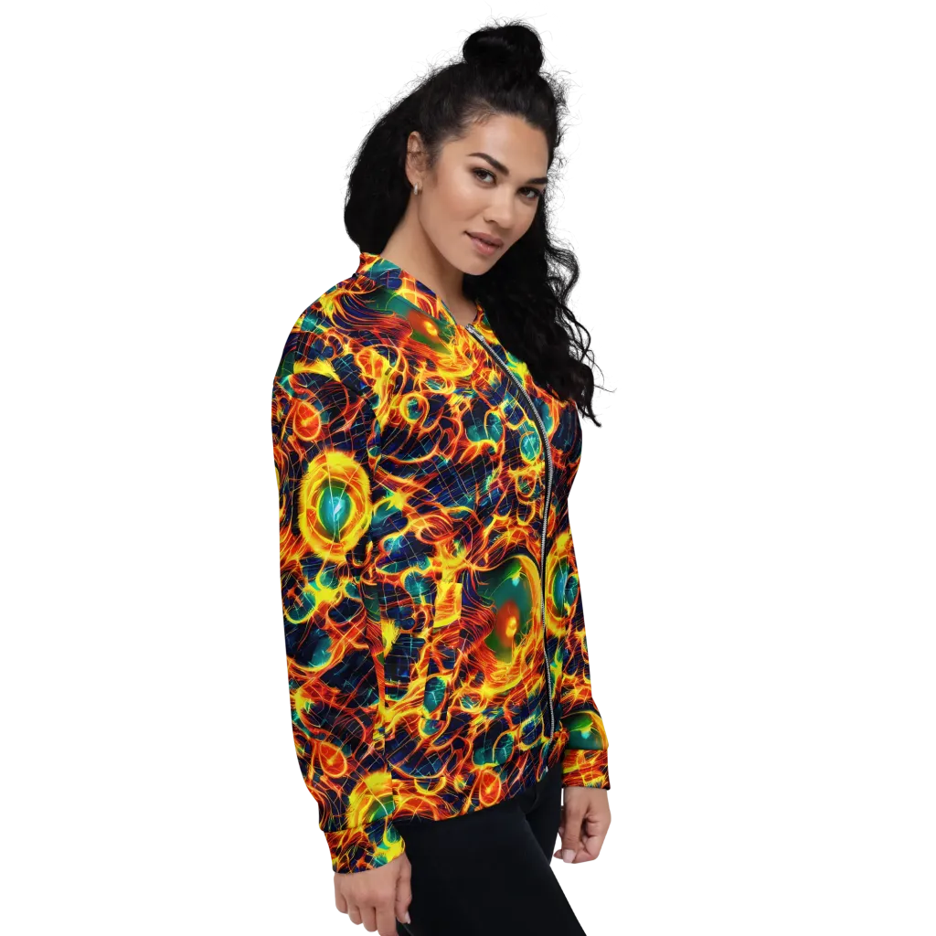 Inferno Grid on Bomber Jacket — Right