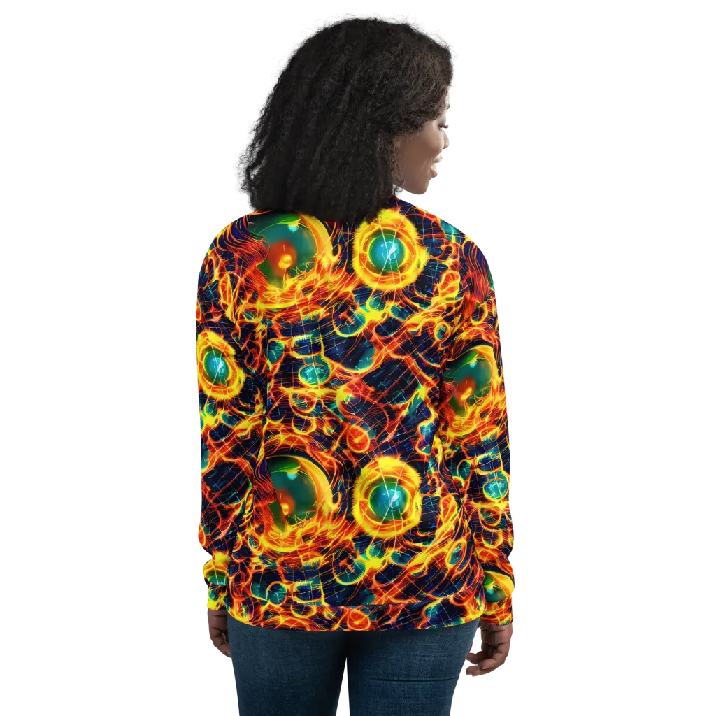 Inferno Grid on Bomber Jacket — Back