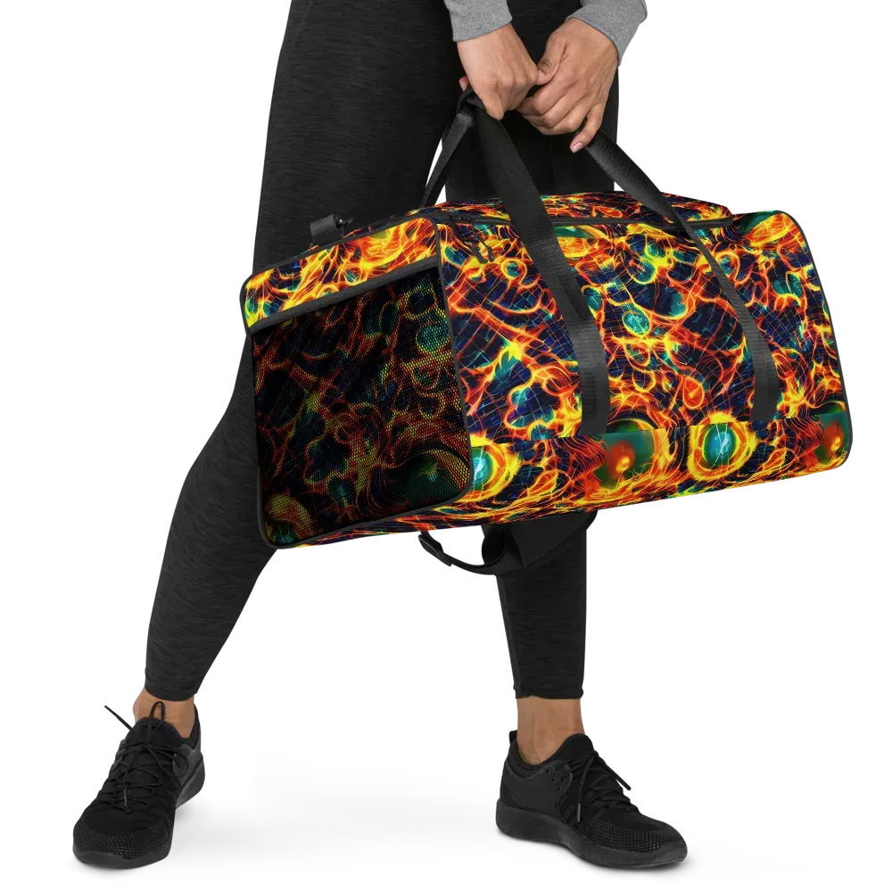 Inferno Grid on Duffle Bag — Right Front