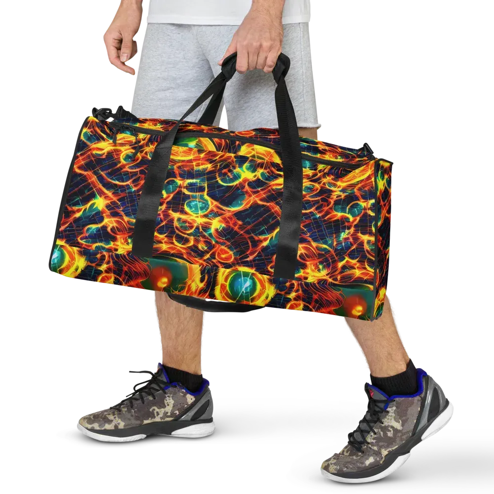 Inferno Grid on Duffle Bag — Front