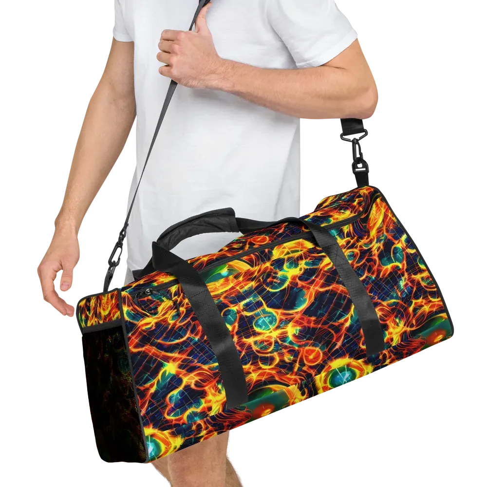 Inferno Grid on Duffle Bag — Right Front