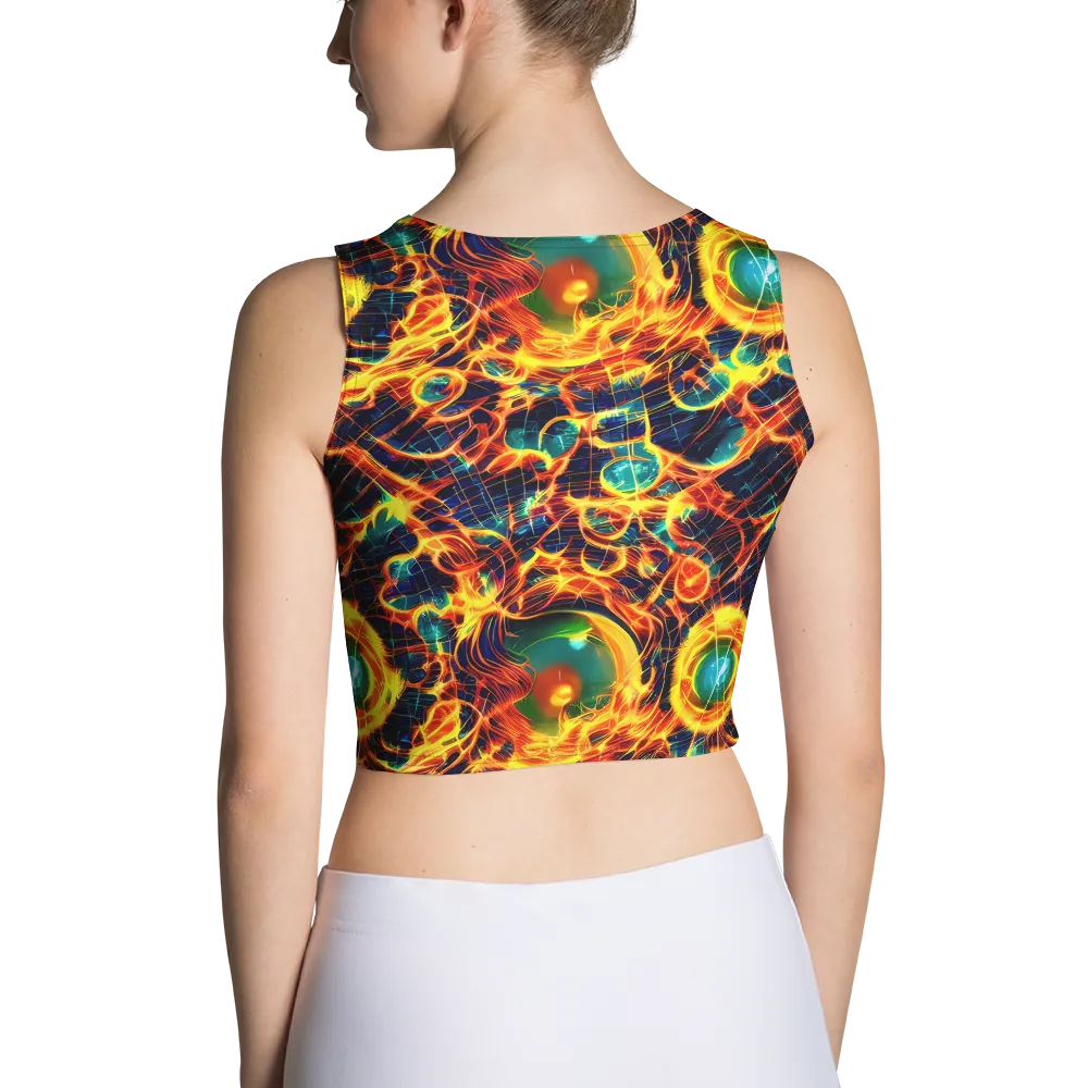 Inferno Grid on Crop Top — Back