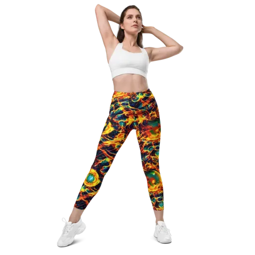Inferno Grid on a Leggings with Pockets