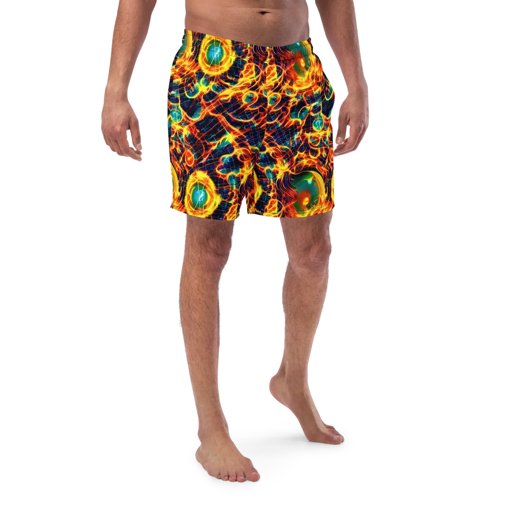 Inferno Grid on Swim Trunks — Front
