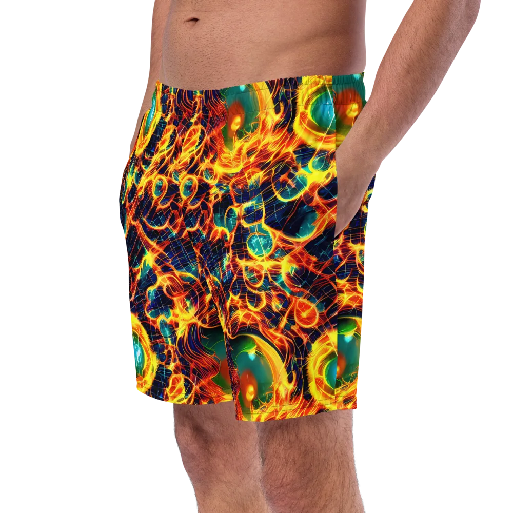 Inferno Grid on Swim Trunks — Left Front