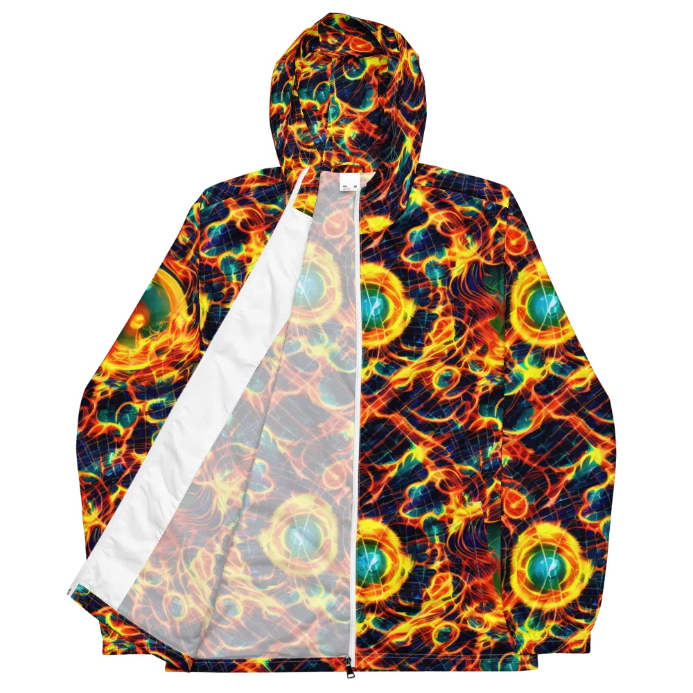 Inferno Grid on Men's Windbreaker — Front