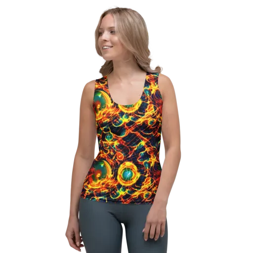 Inferno Grid on a Women's Tank Top