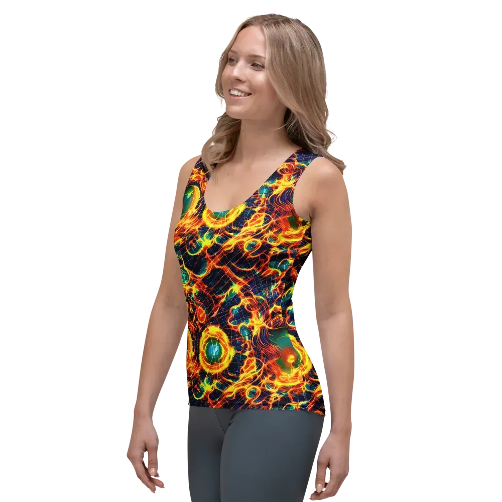 Inferno Grid on Women's Tank Top — Left Front