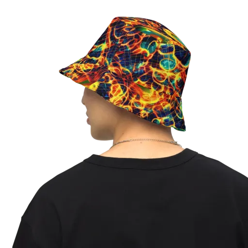 Inferno Grid on a Reversible Bucket Hat