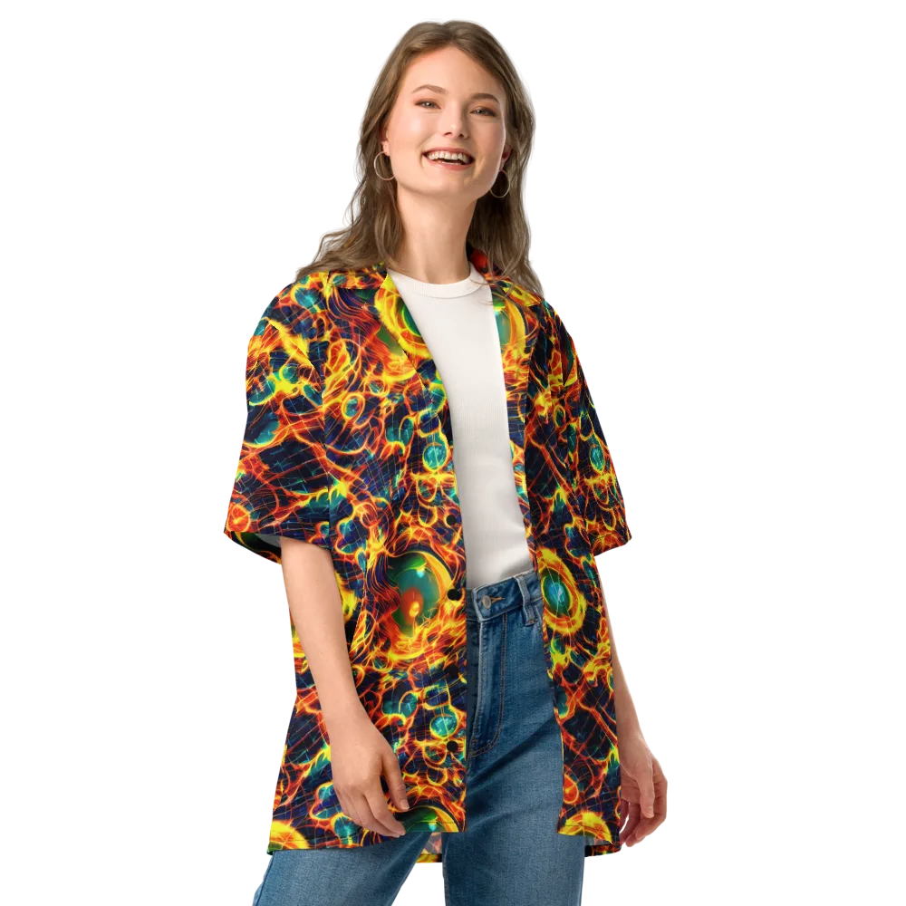 Inferno Grid on Button Shirt — Front