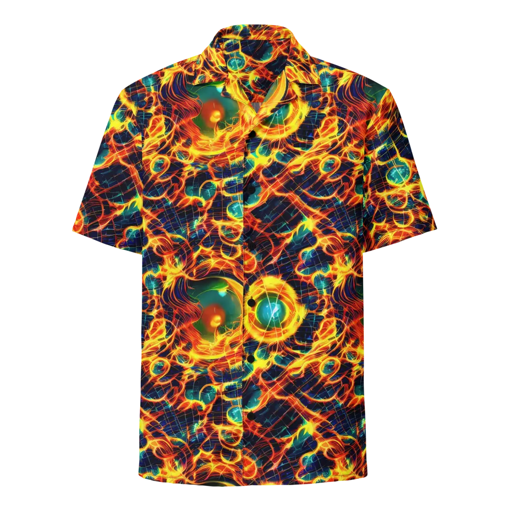 Inferno Grid on Button Shirt — Front