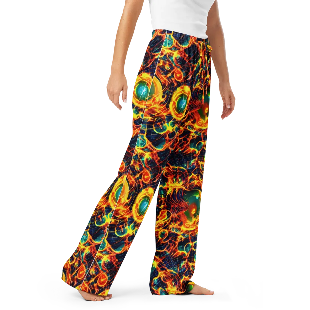Inferno Grid on Women's Pajama Pants — Right Front
