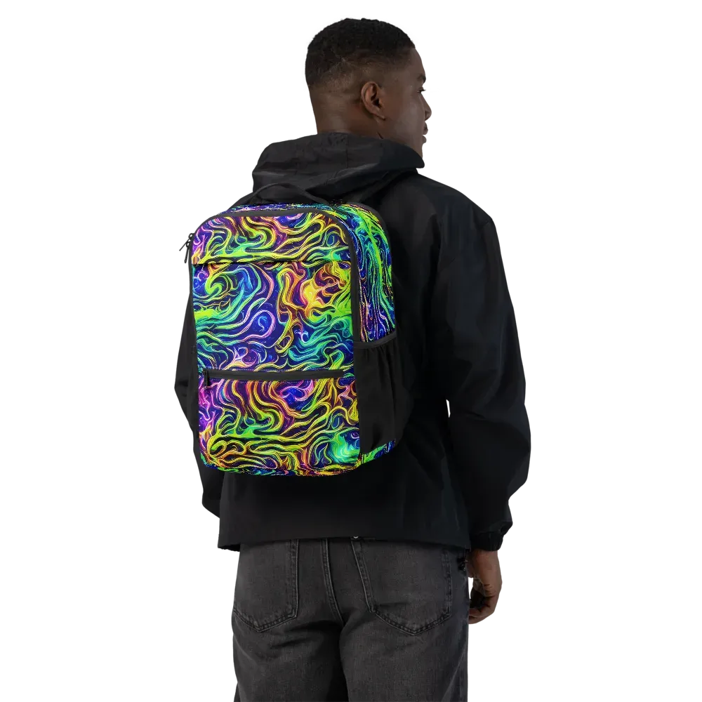 Acid Wave on Utility Backpack — Back
