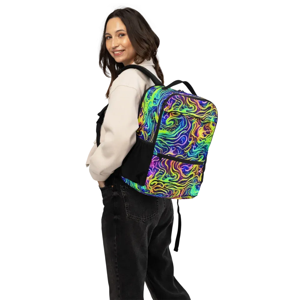 Acid Wave on Utility Backpack — Back