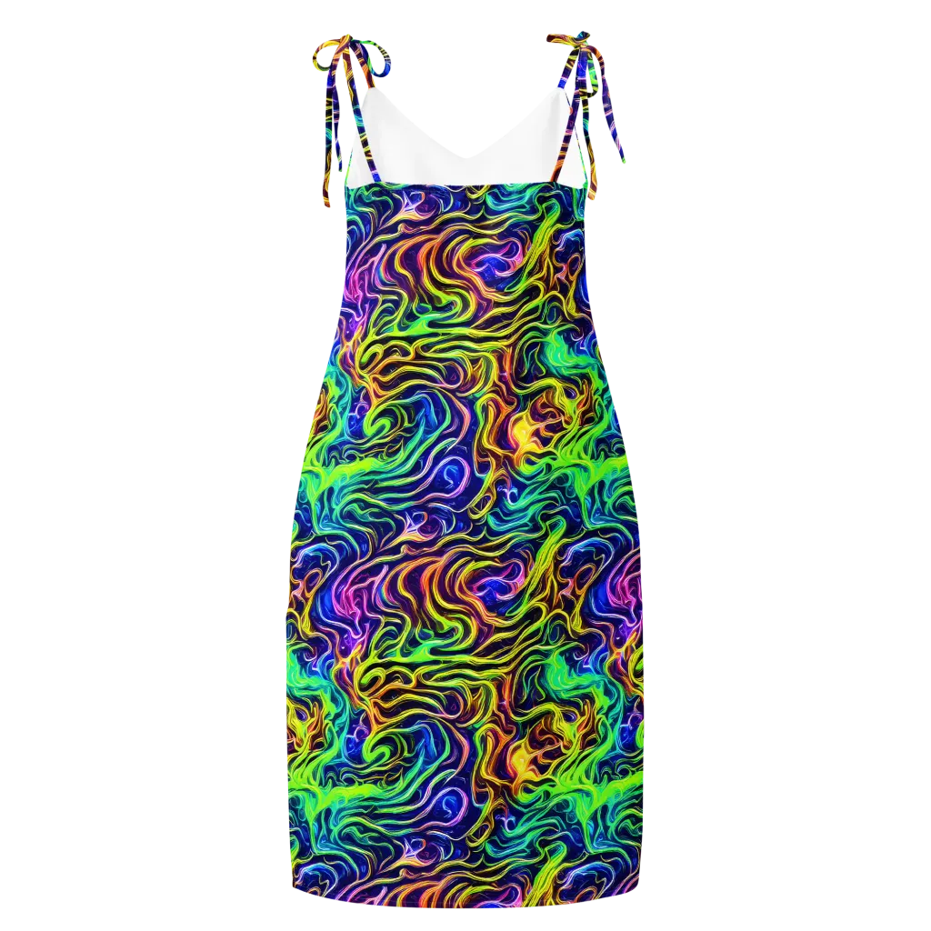 Acid Wave on Slip Dress — Back