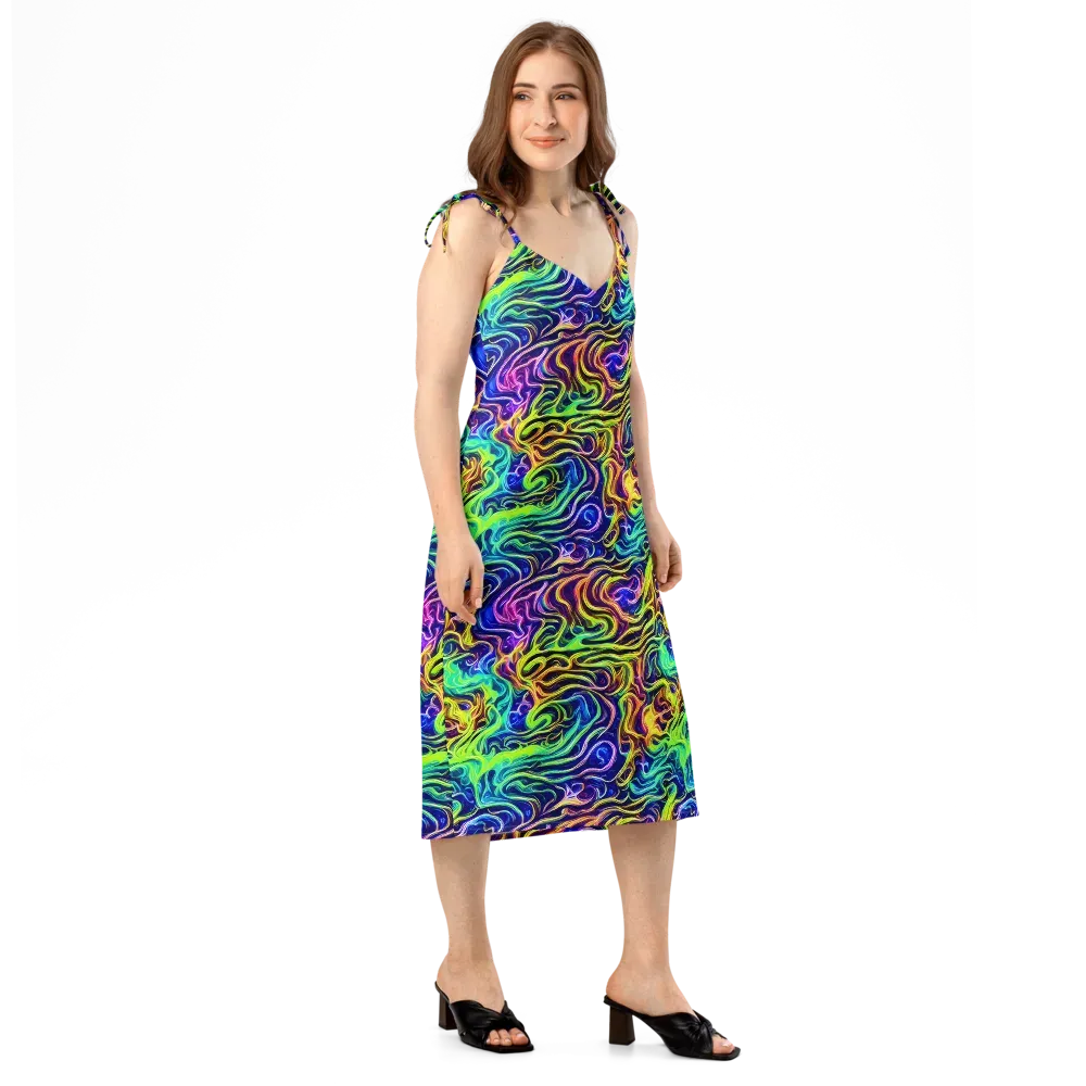 Acid Wave on Slip Dress — Right Front