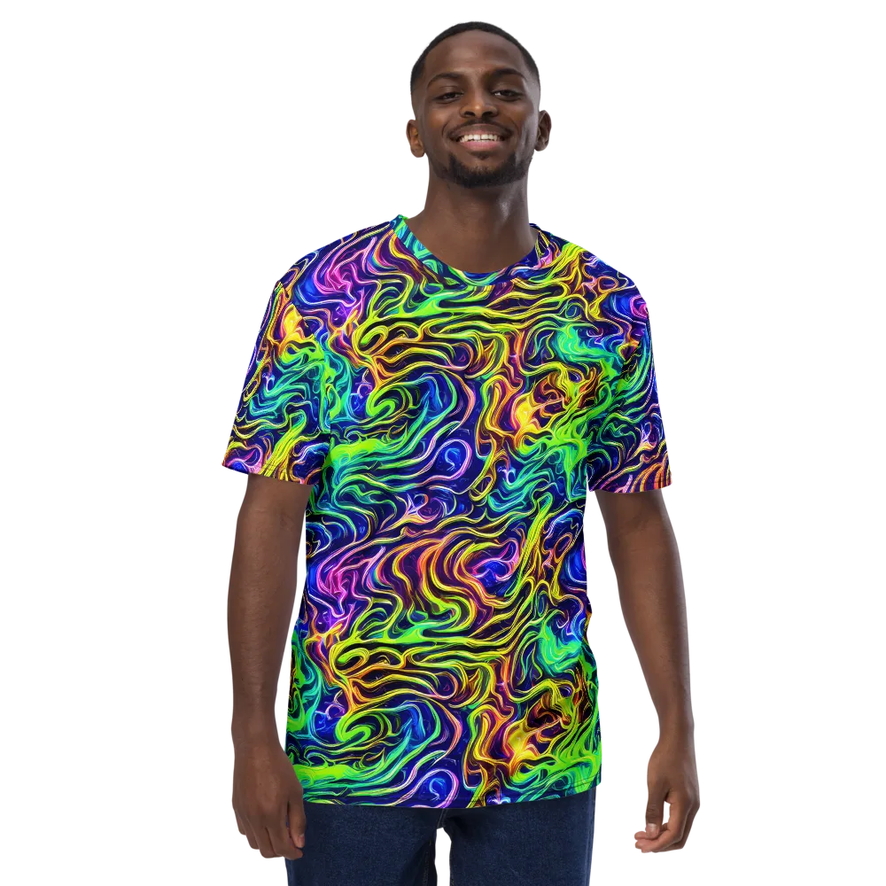 Acid Wave on Men's Crew Neck T-Shirt — Front