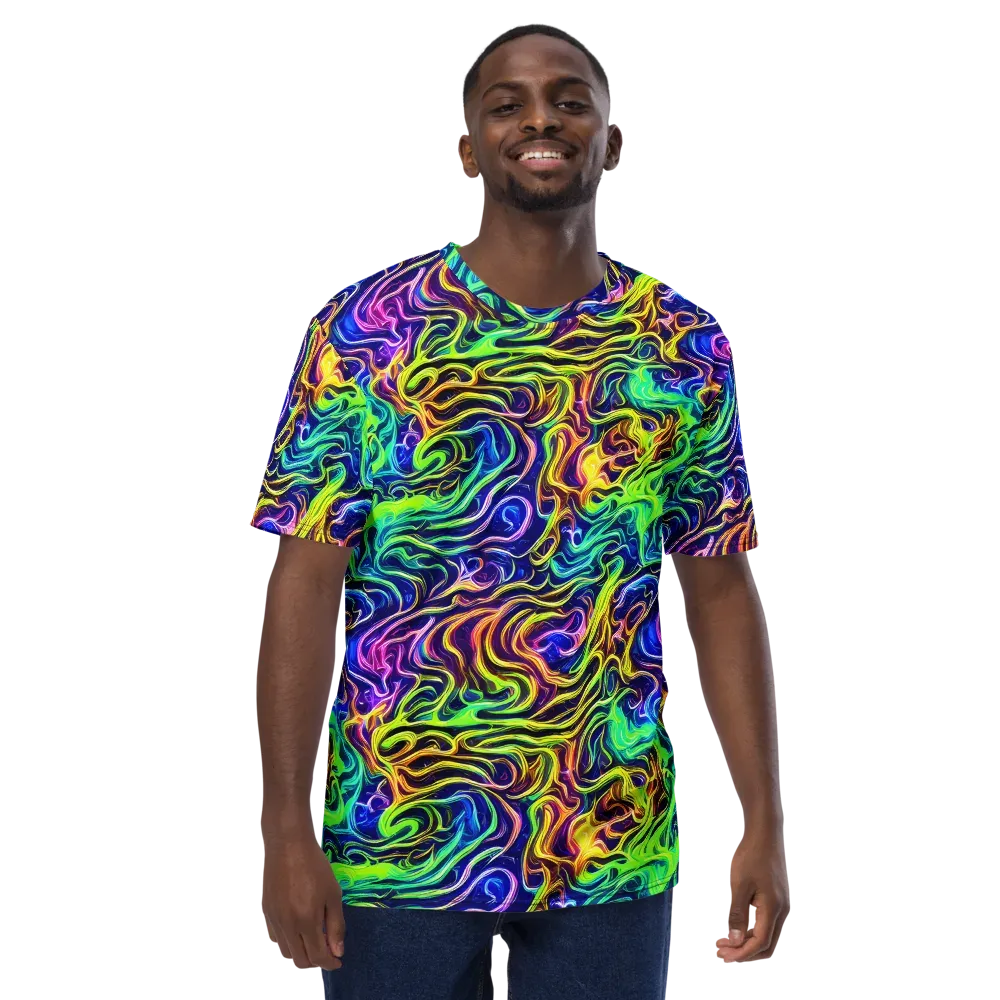 Acid Wave on Men's Crew Neck T-Shirt — Front