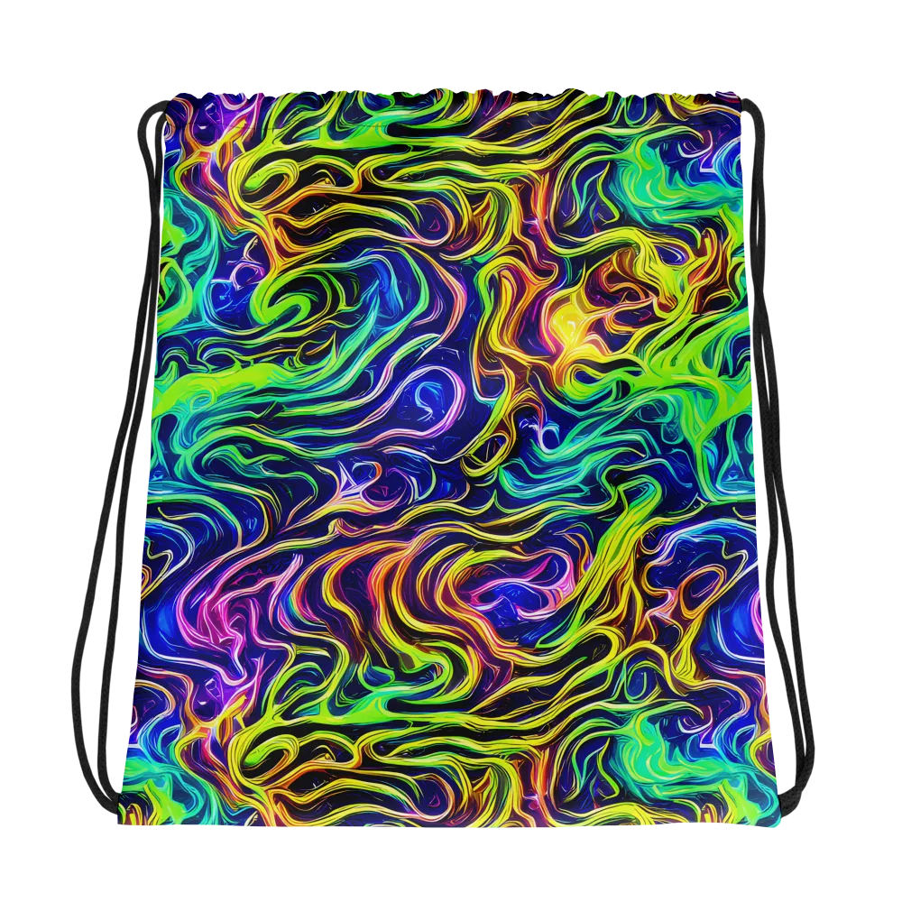 Acid Wave on Drawstring Bag — Photo